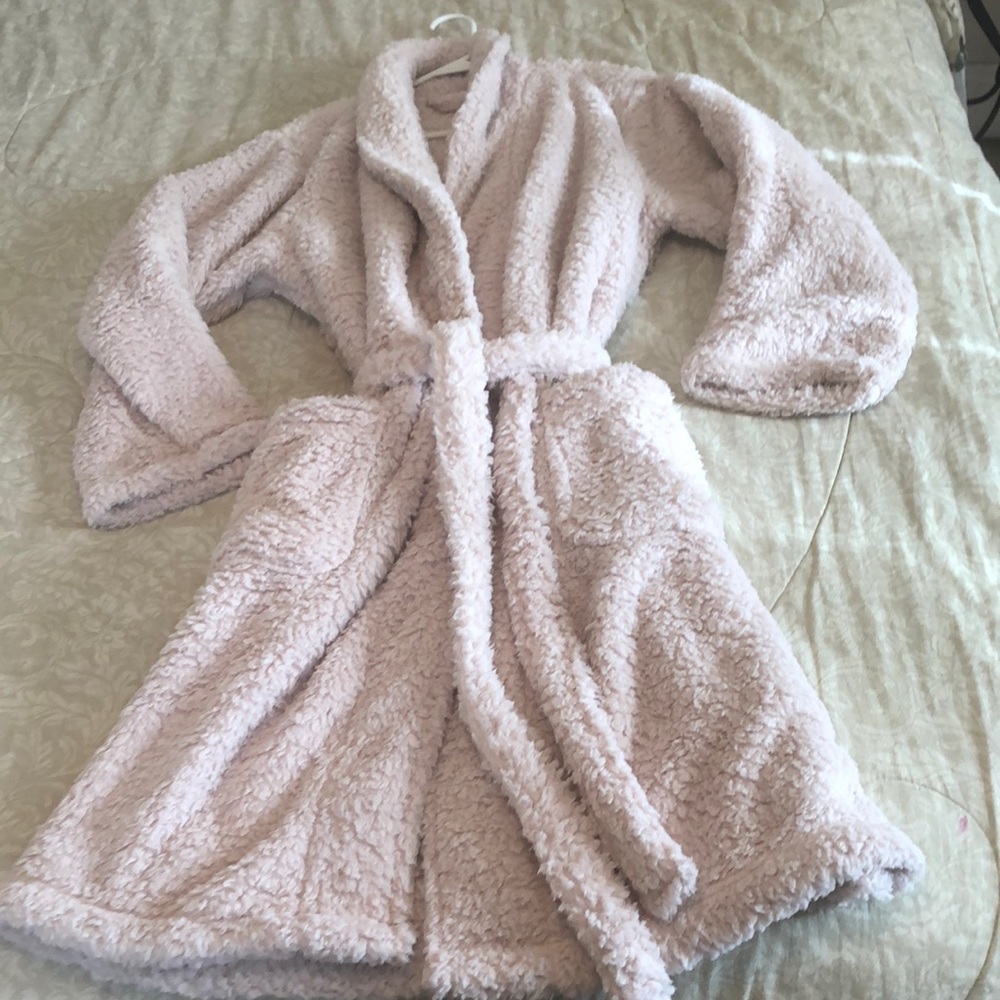 Plush New Pottery Barn Teddy Bear Robe, Size Large, Beige